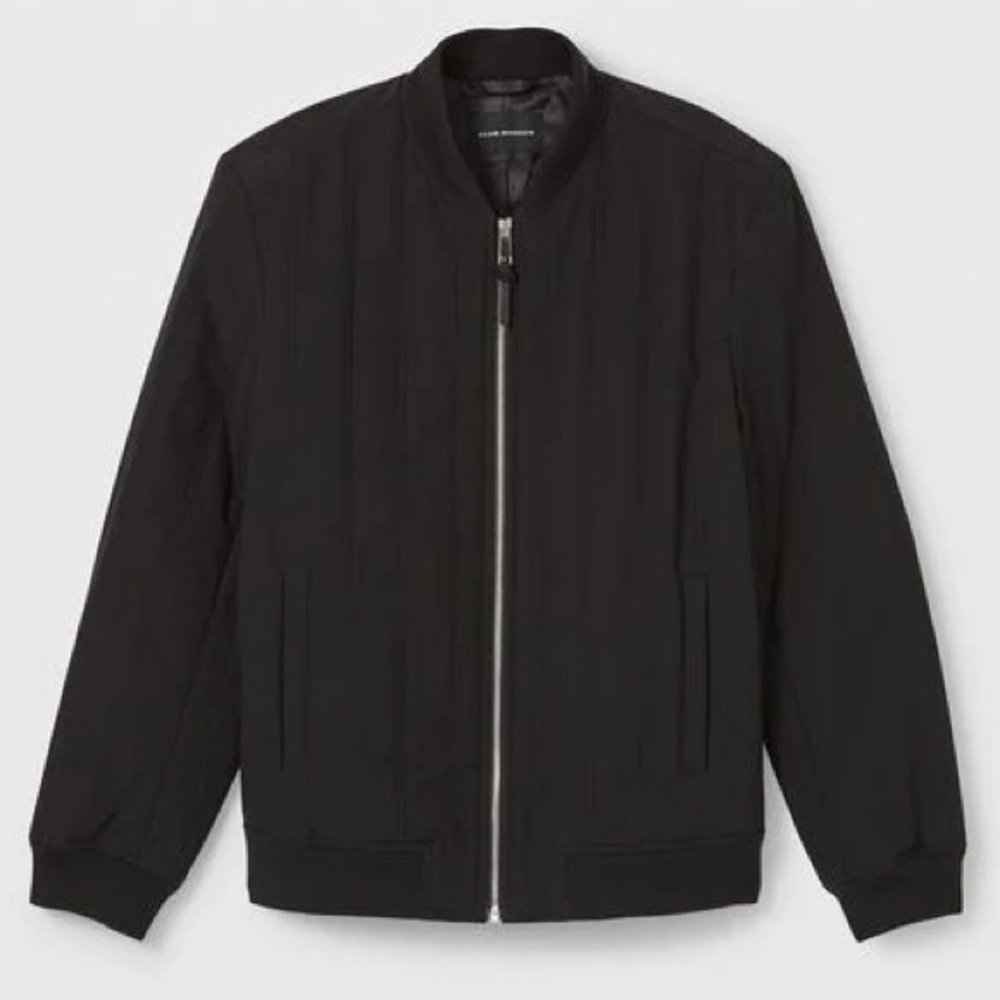 Vertical Quilted Bomber Jacket